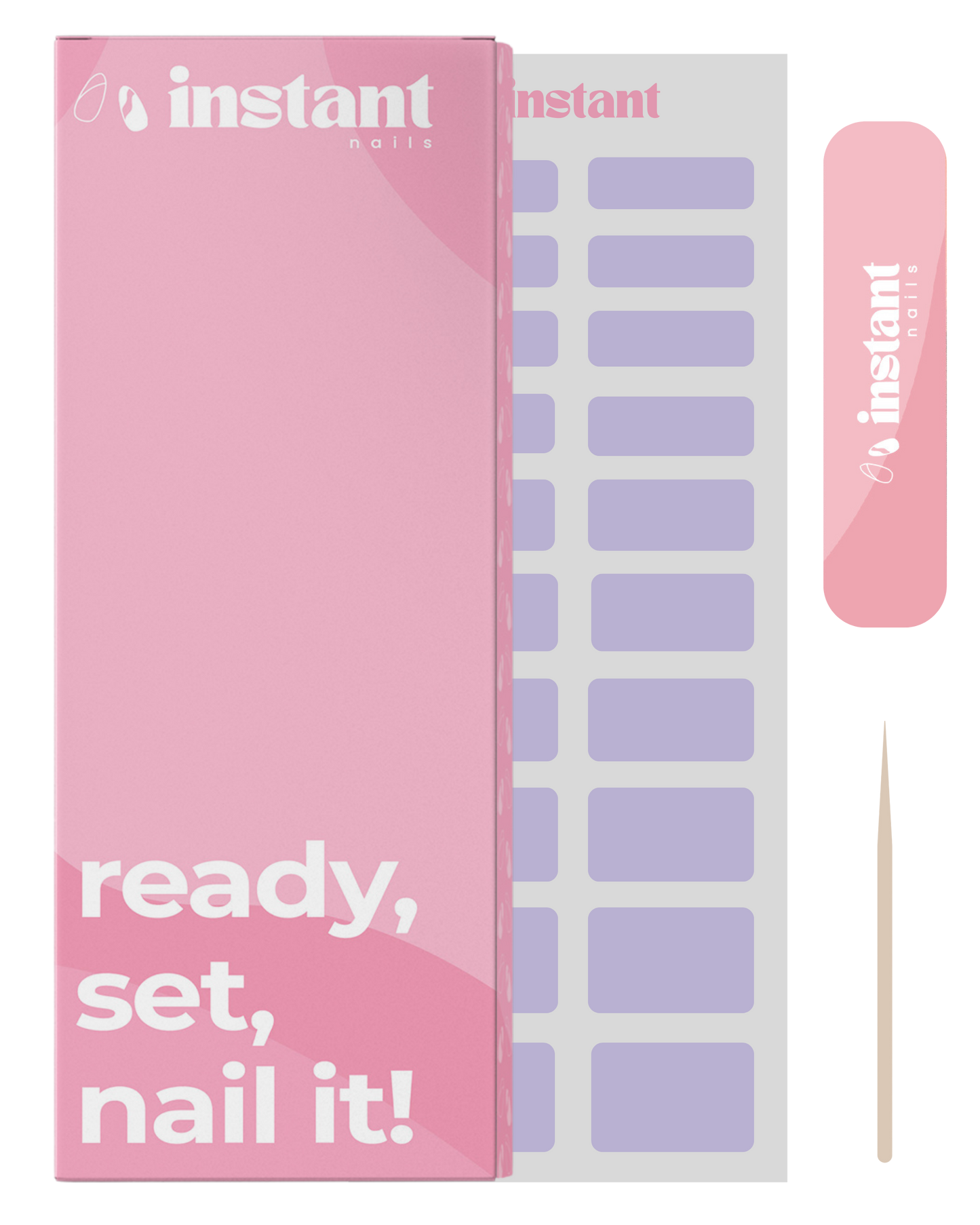 Envelopes para unhas lilás suave