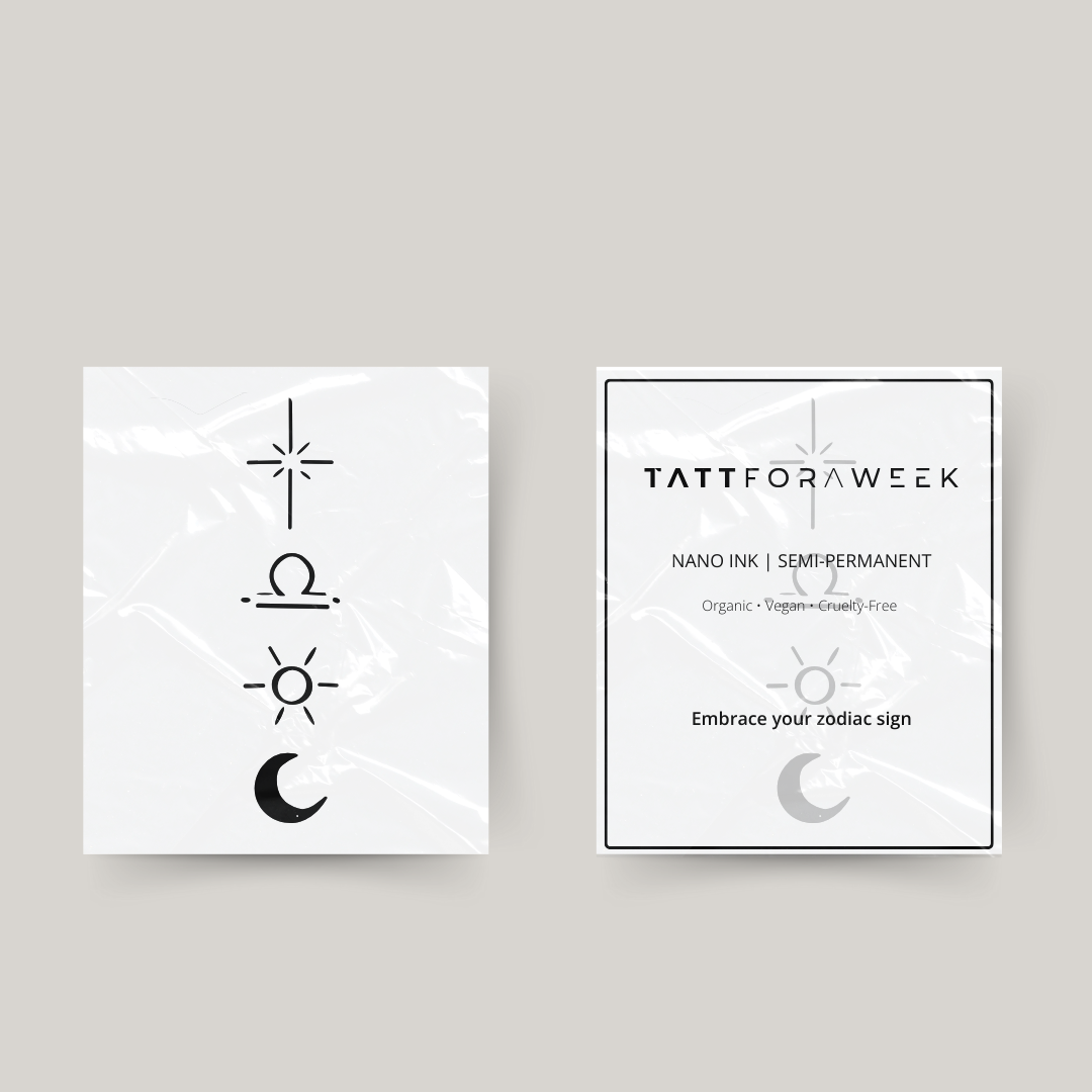 Tijdelijke tattoo Libra universum