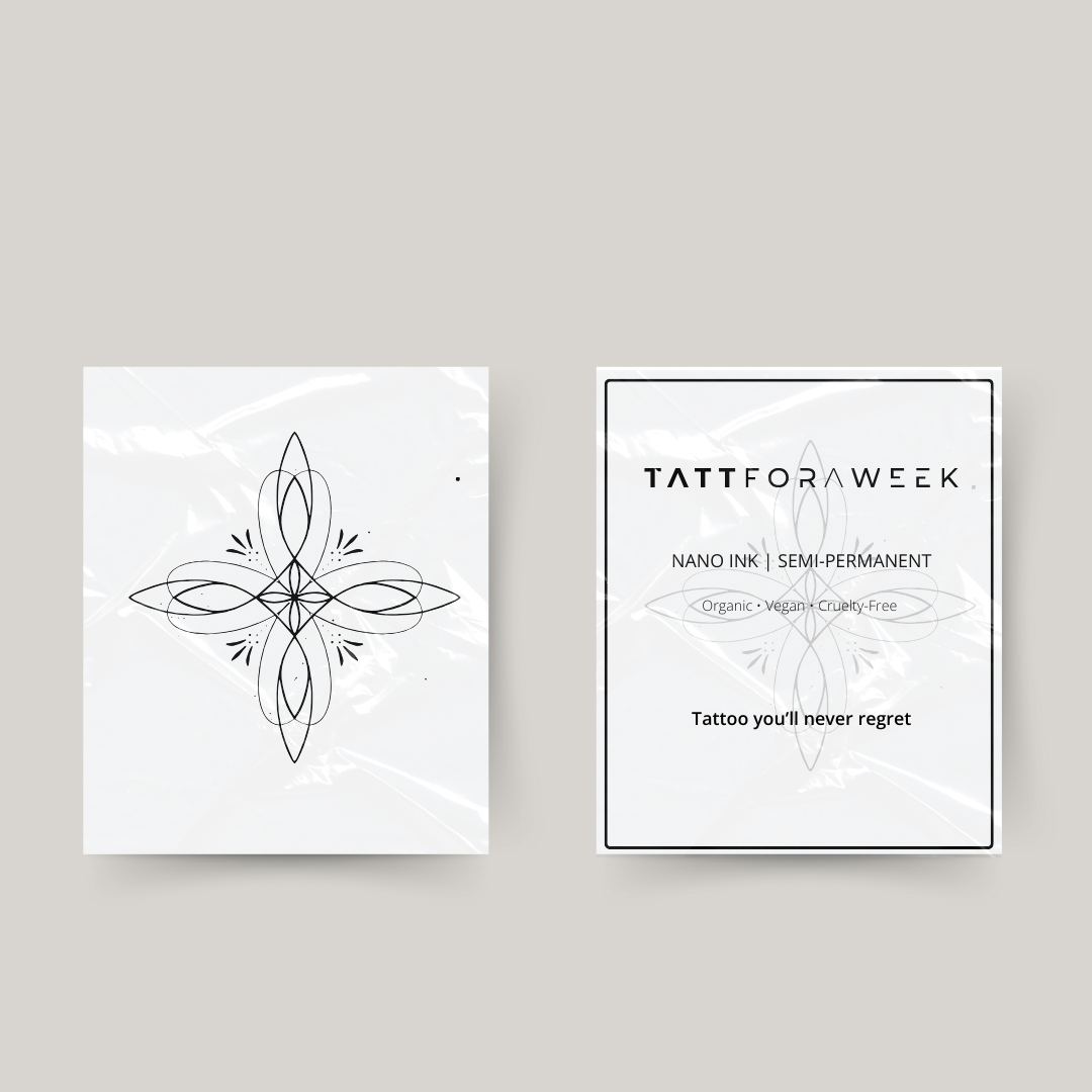 Tijdelijke tattoo bloemenkruis