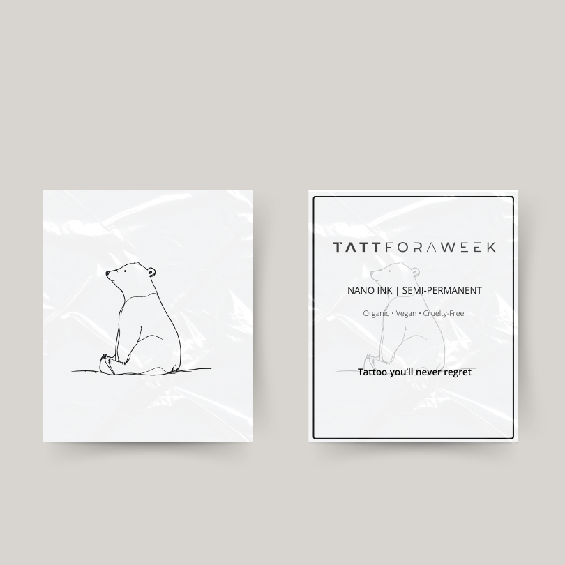 Tatuagem temporária urso polar