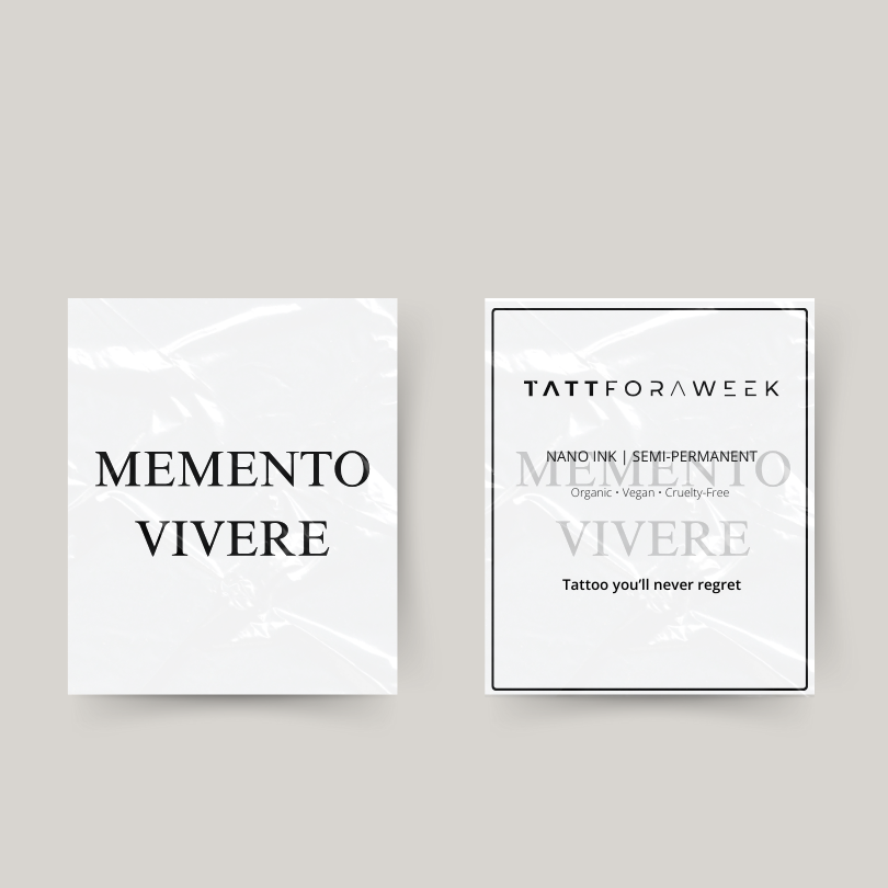 Tatuagem temporária momento vivere