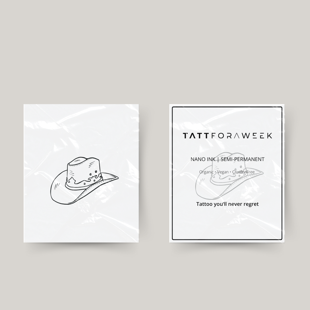 Tatuagem temporária chapéu de cowboy