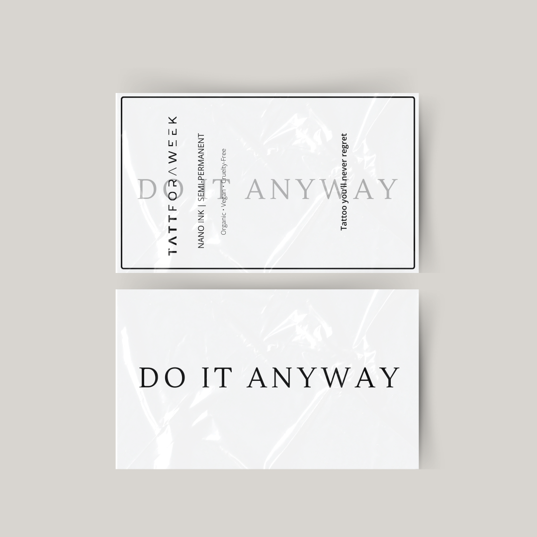 Tatuagem temporária faça de qualquer maneira