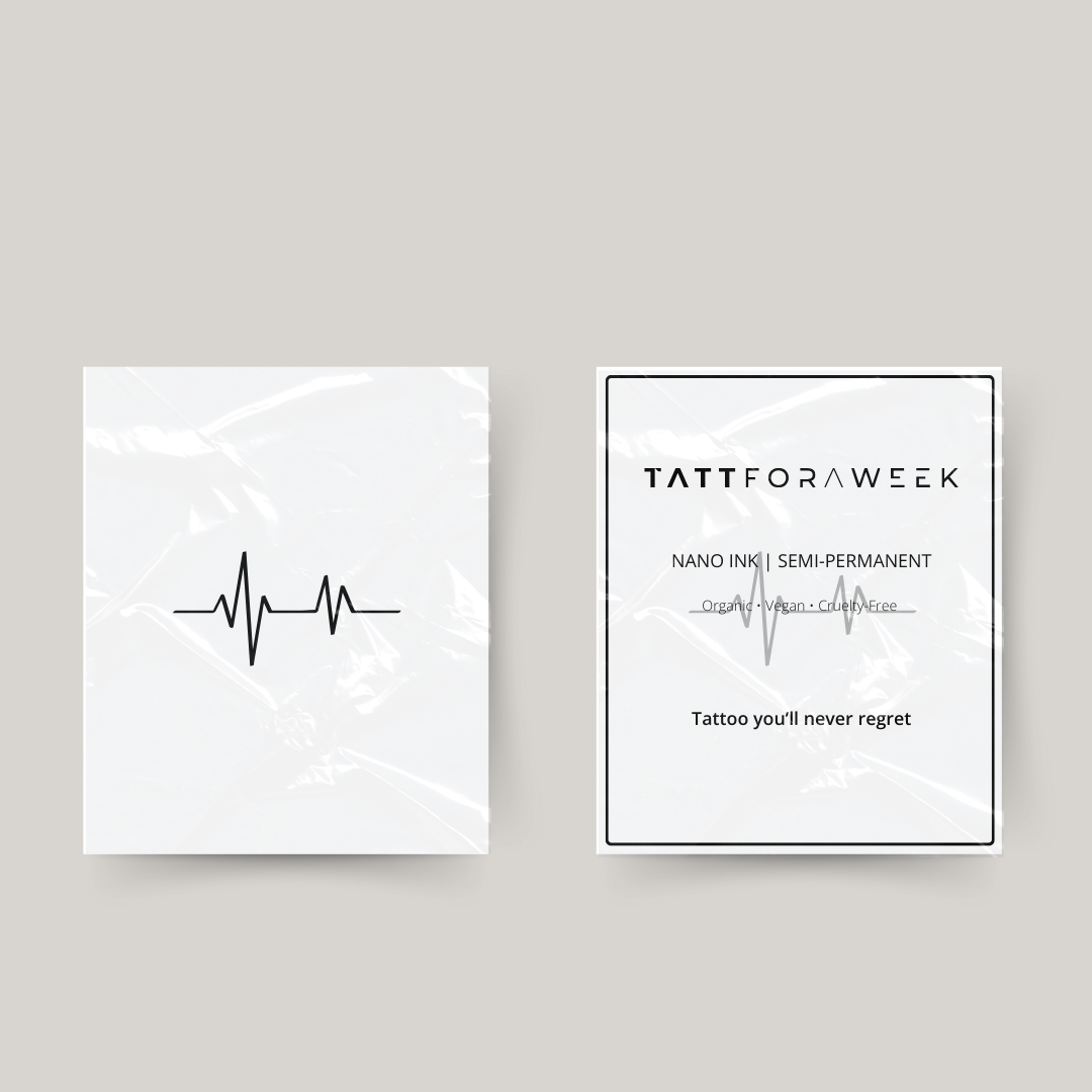 Tatuagem temporária batimento cardíaco