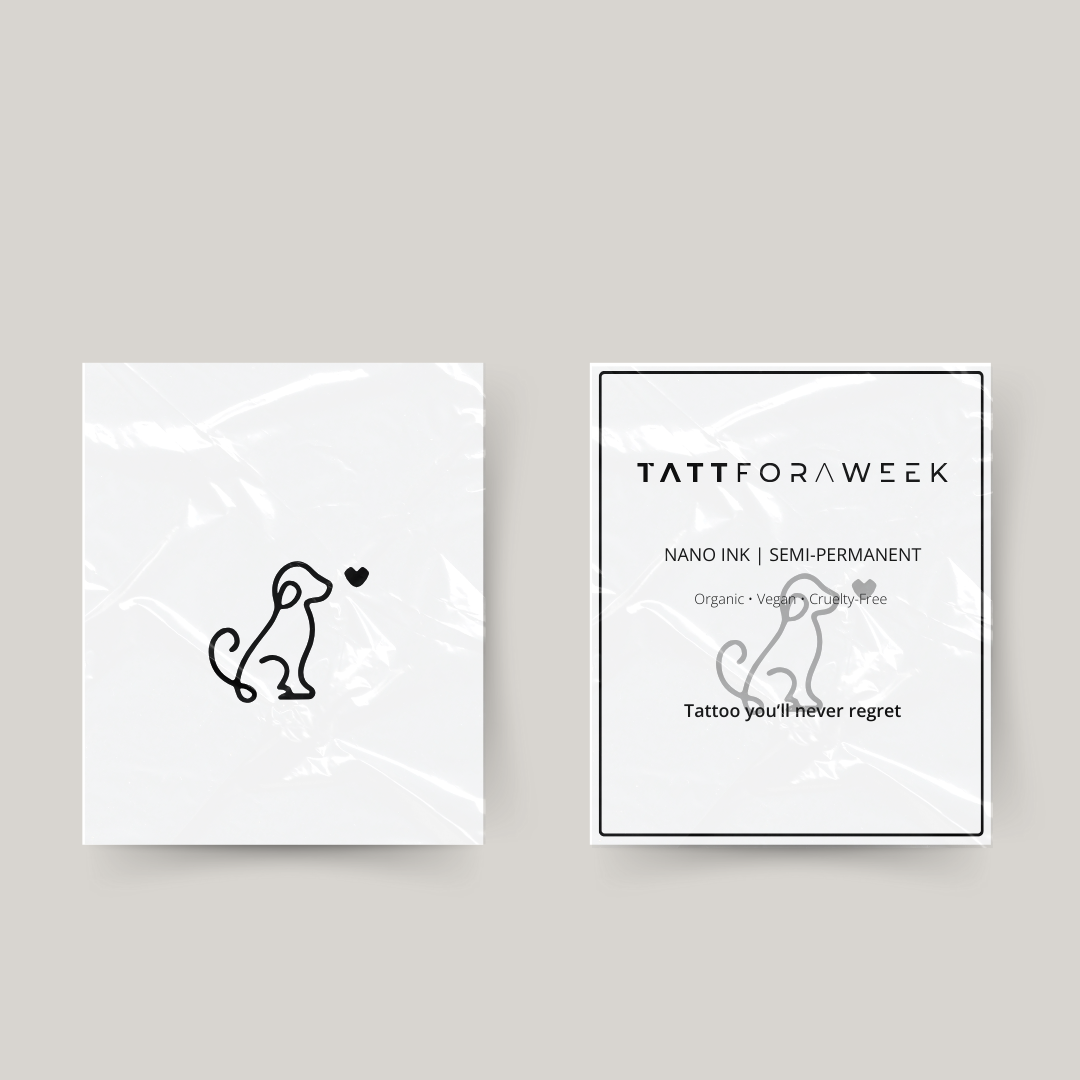 Tatuagem temporária amor por cães