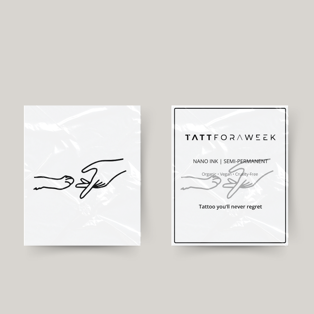 Tatuagem temporária cão e humano