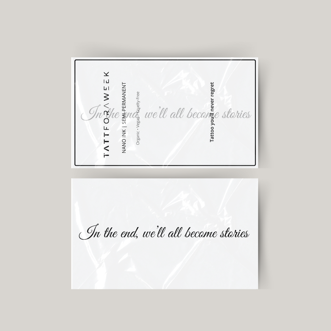 Tatuagem Tijdelijke no final todos nos tornaremos histórias