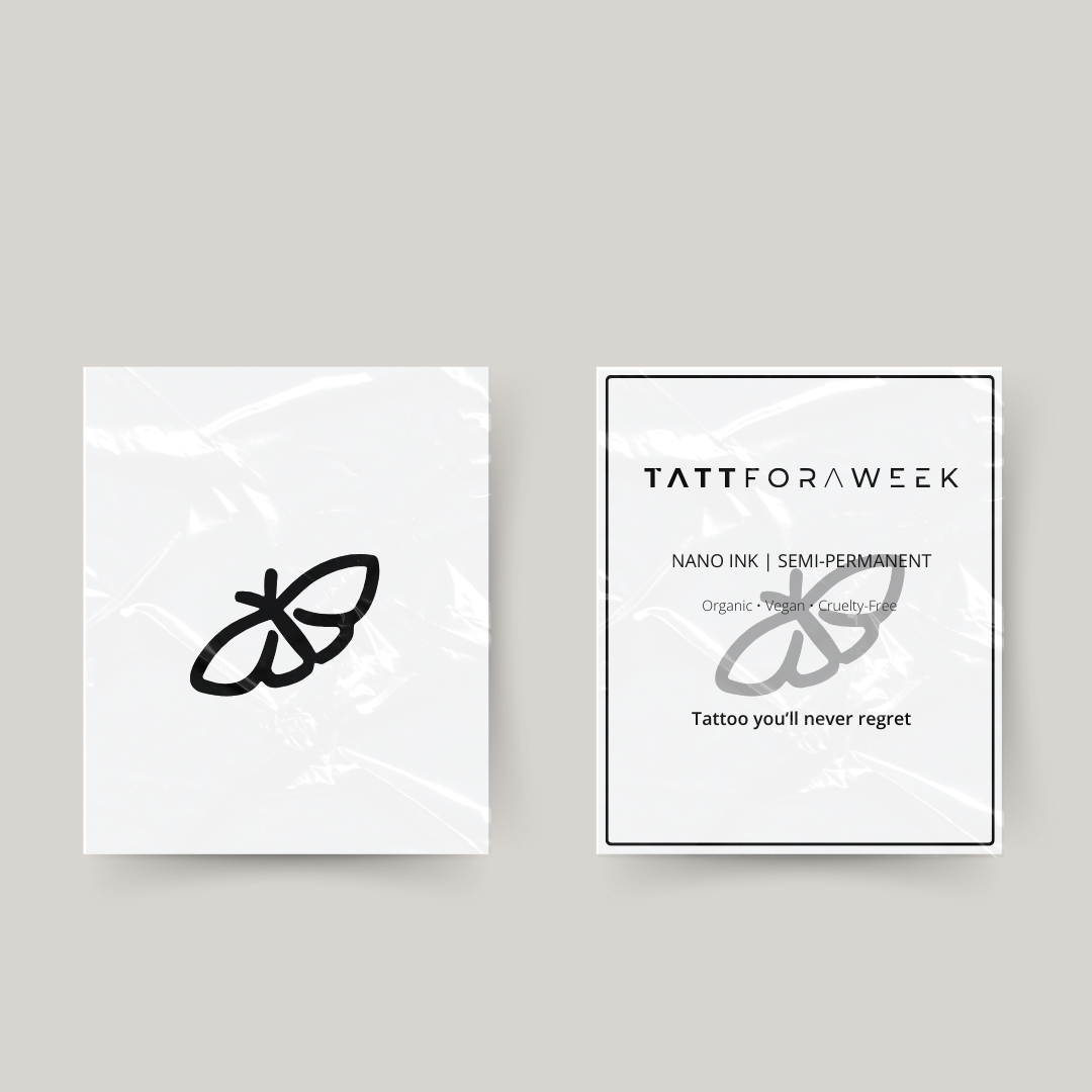 Tatuagem temporária pequena borboleta voadora