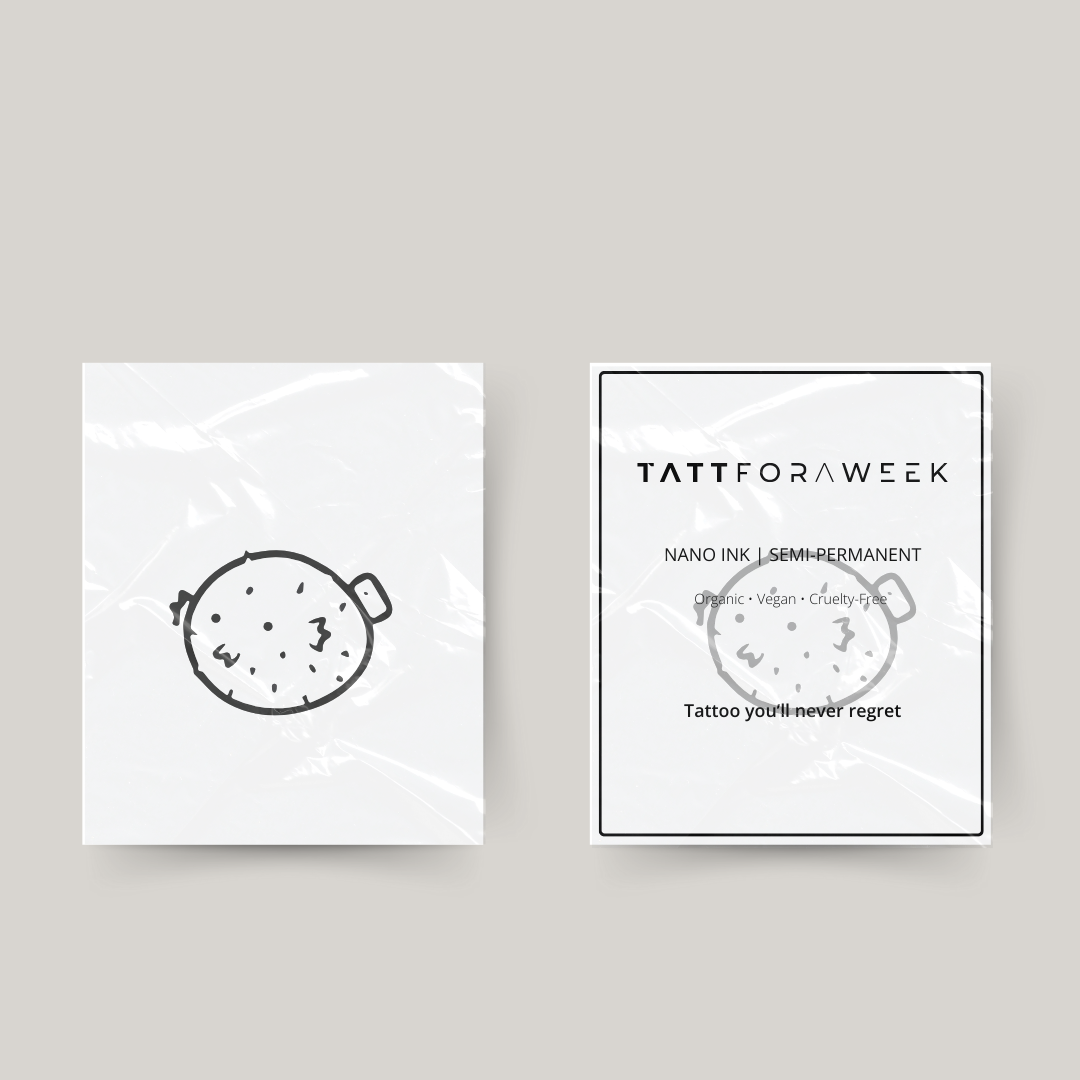 Tatuagem temporária baiacu