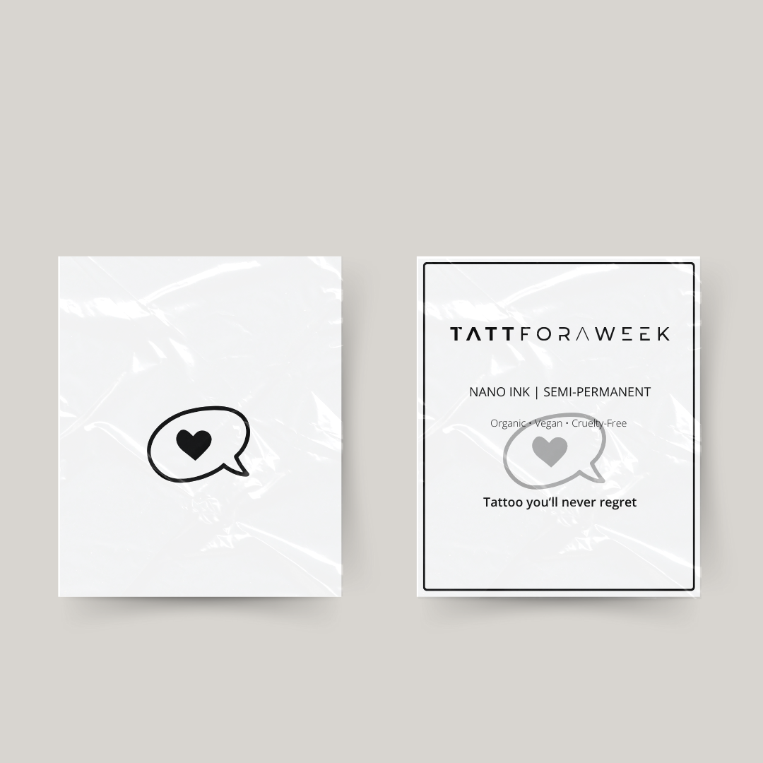 Tatuagem temporária mensagem de amor