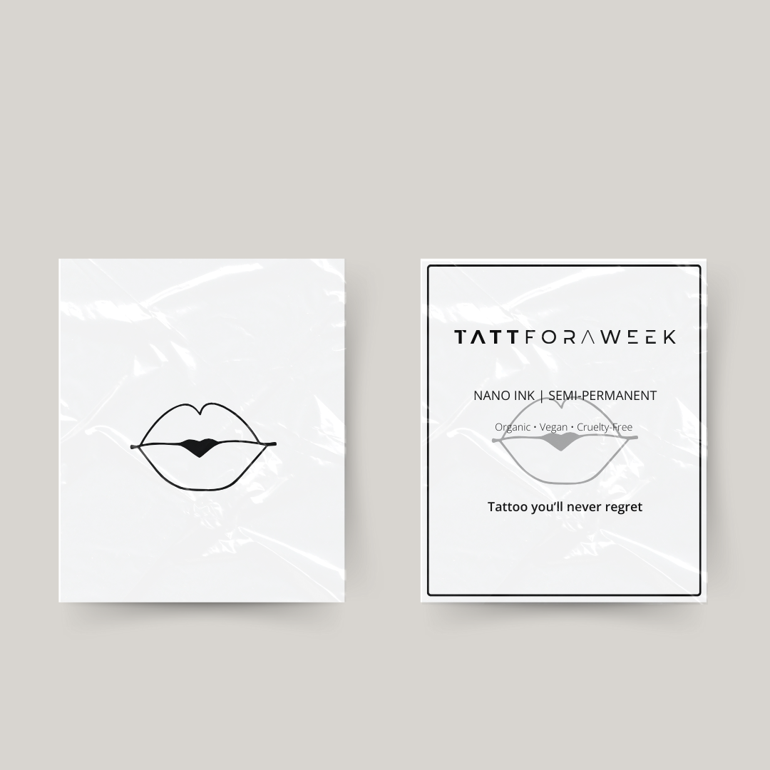 Tatuagem temporária de lábios