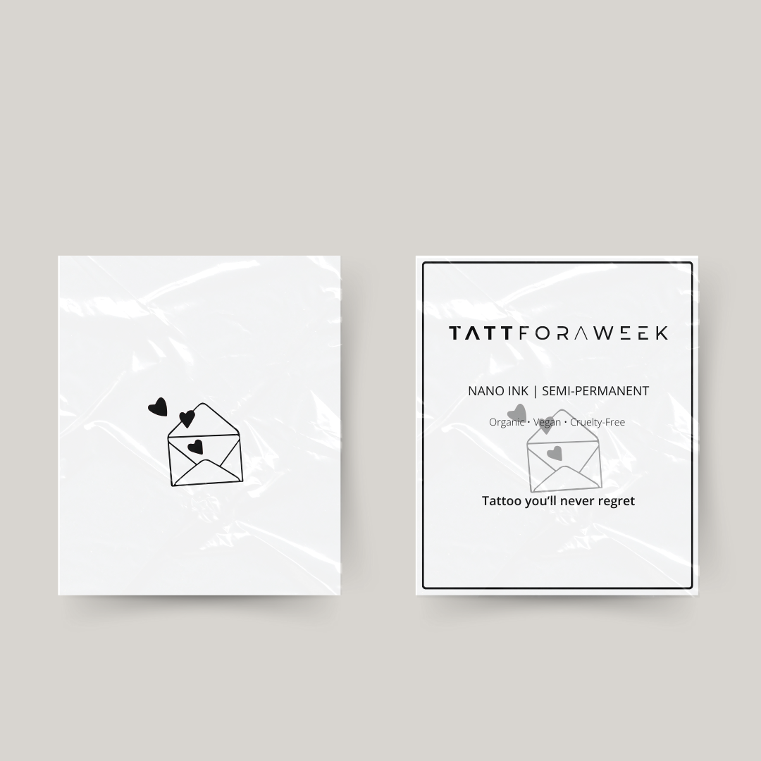 Tatuagem temporária mensagem de amor