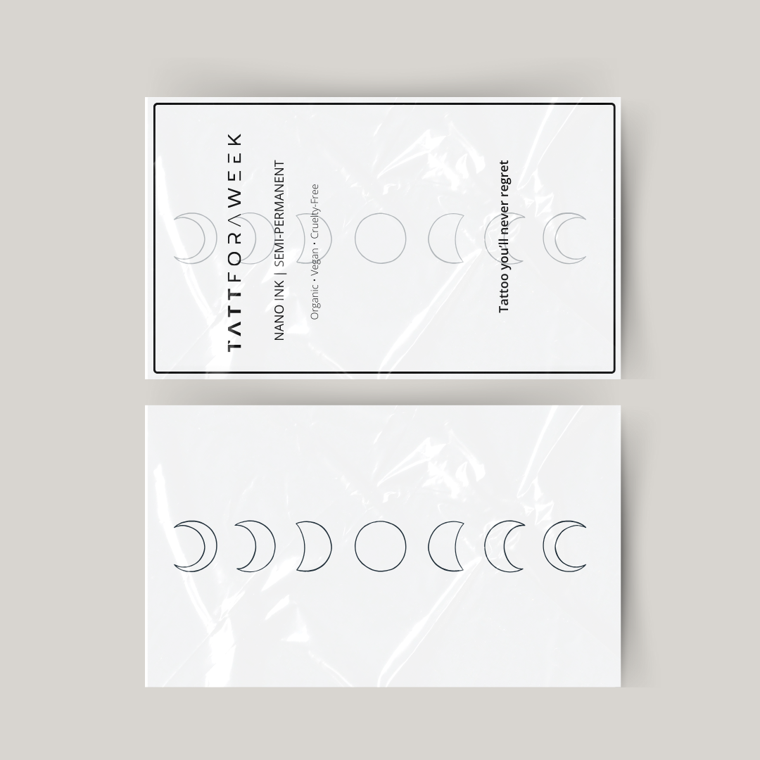 Fase de tatuagem temporária da lua