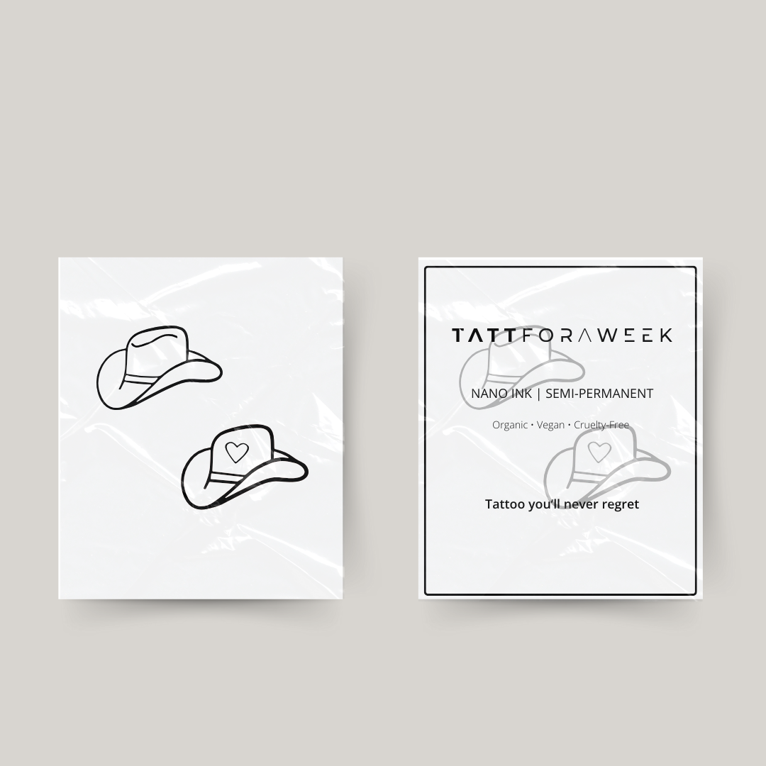 Tatuagem temporária de chapéus de cowboy