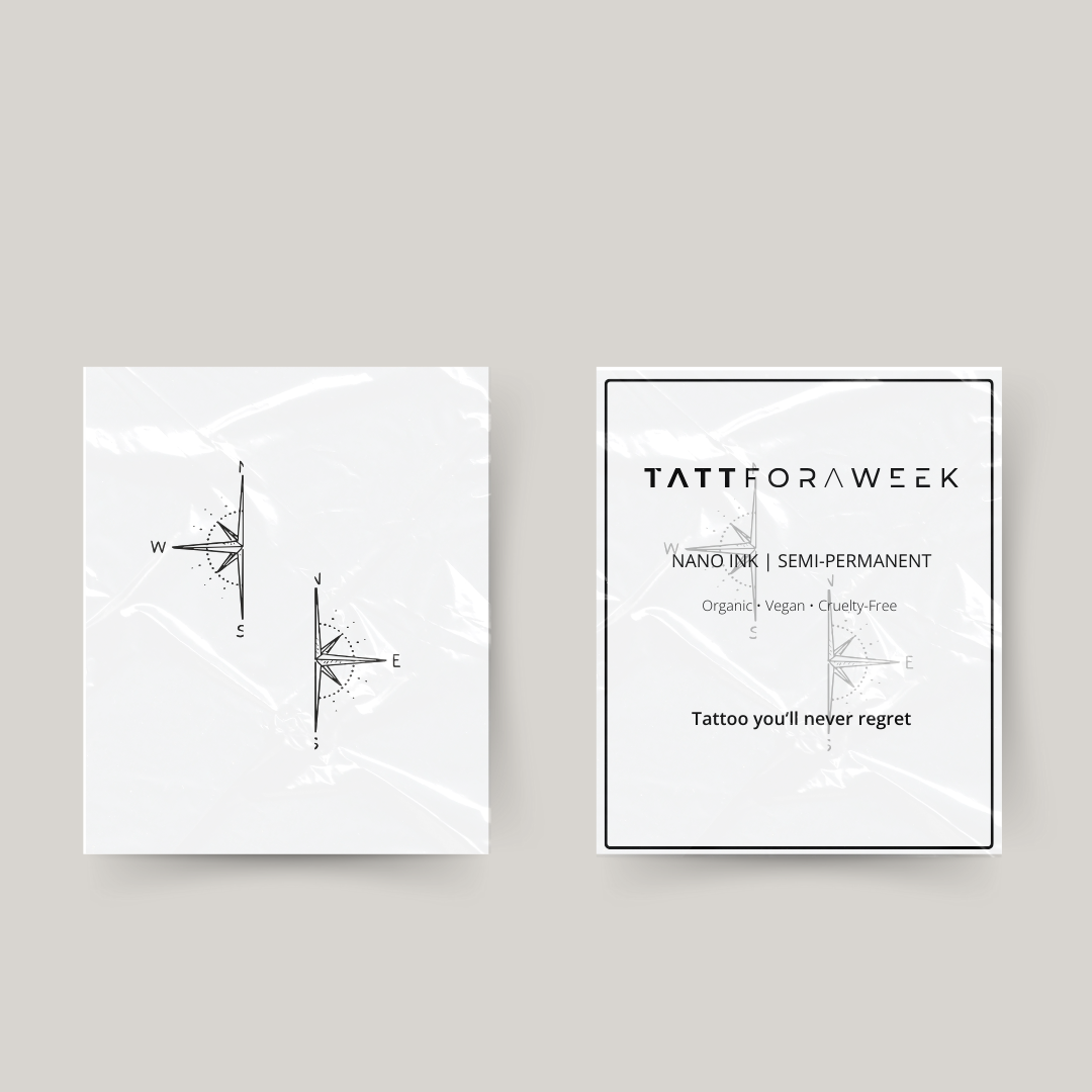 Tatuagem temporária de bússola