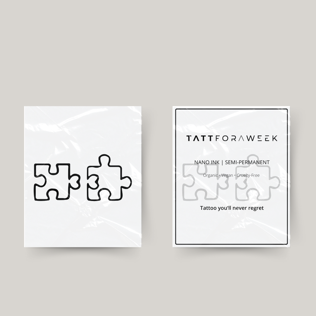 Tatuagem temporária de puzzle combinável