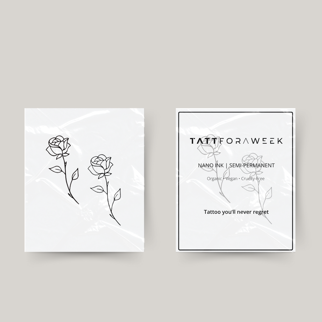 Tatuagem temporária combinada de rosas