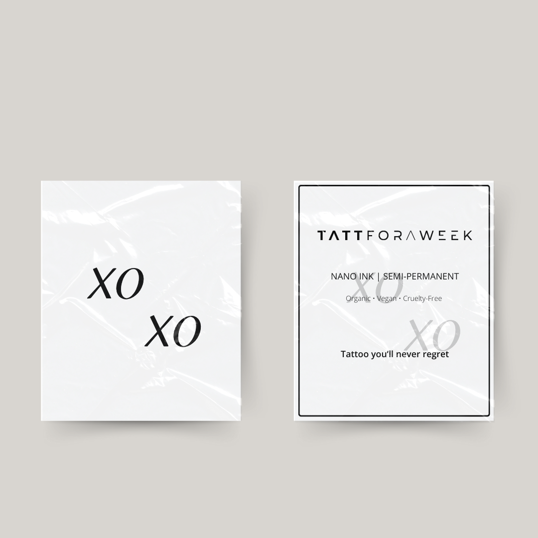 Tatuagem temporária combinada xo xo