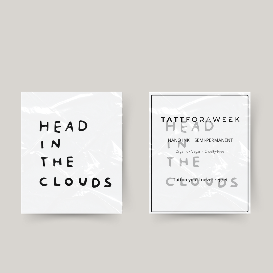 Tatuagem temporária cabeça nas nuvens