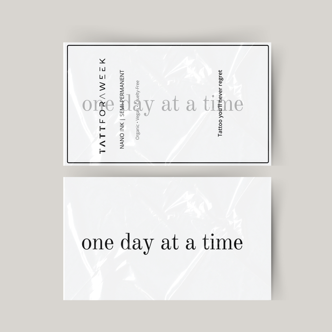 Tatuagem temporária, um dia de cada vez