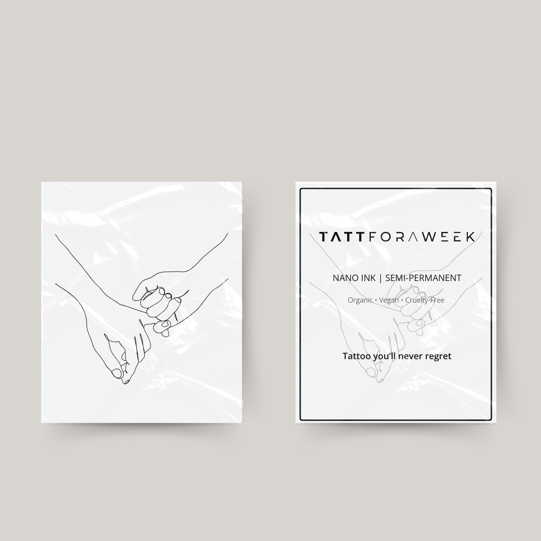 Promessa de mindinho de tatuagem temporária