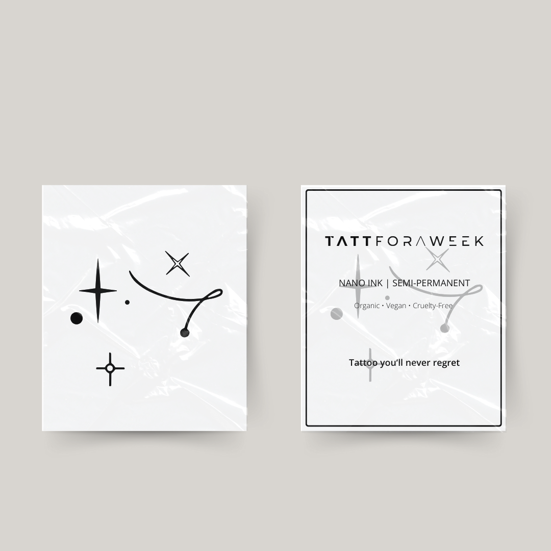 Tatuagem temporária sagitário estrelas