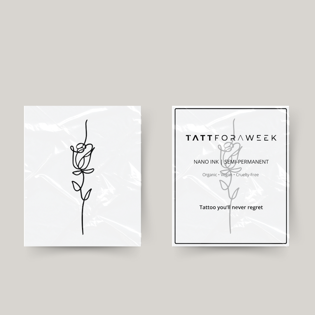 Tatuagem temporária rosa elegante