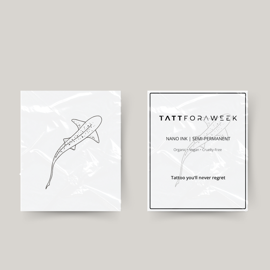 Tatuagem temporária de tubarão-tigre