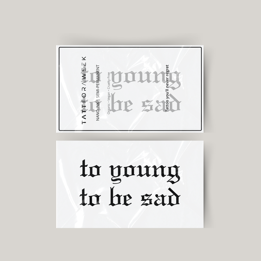 Tatuagem temporária para jovens ficarem tristes