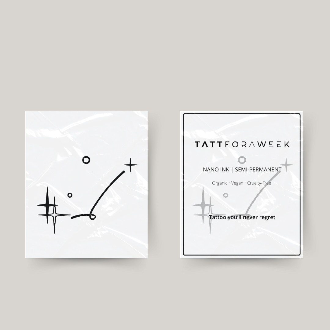 Tatuagem temporária virgem estrelas