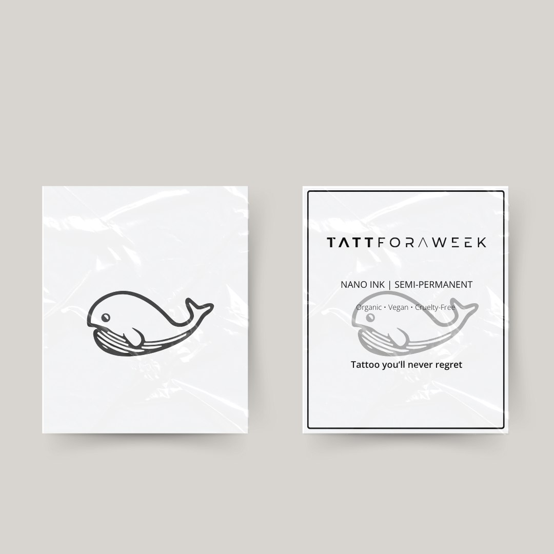 Tatuagem temporária de baleia