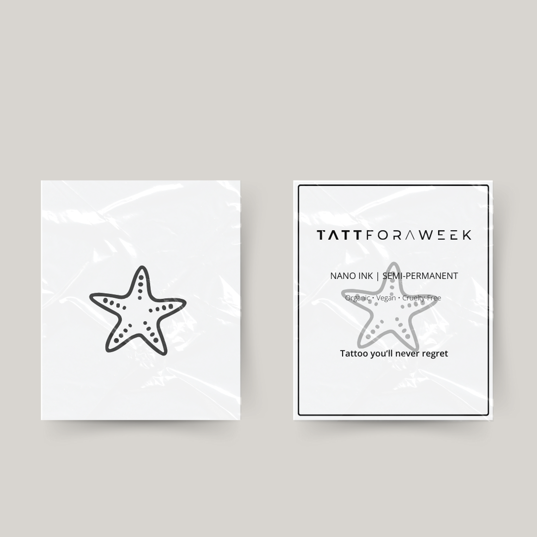 Tatuagem temporária de estrela-do-mar pequena