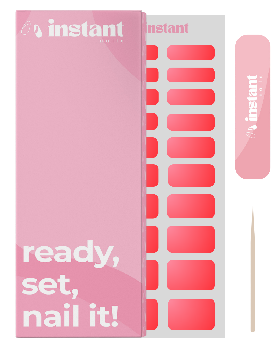 Envelopes para unhas vermelhos babyboom