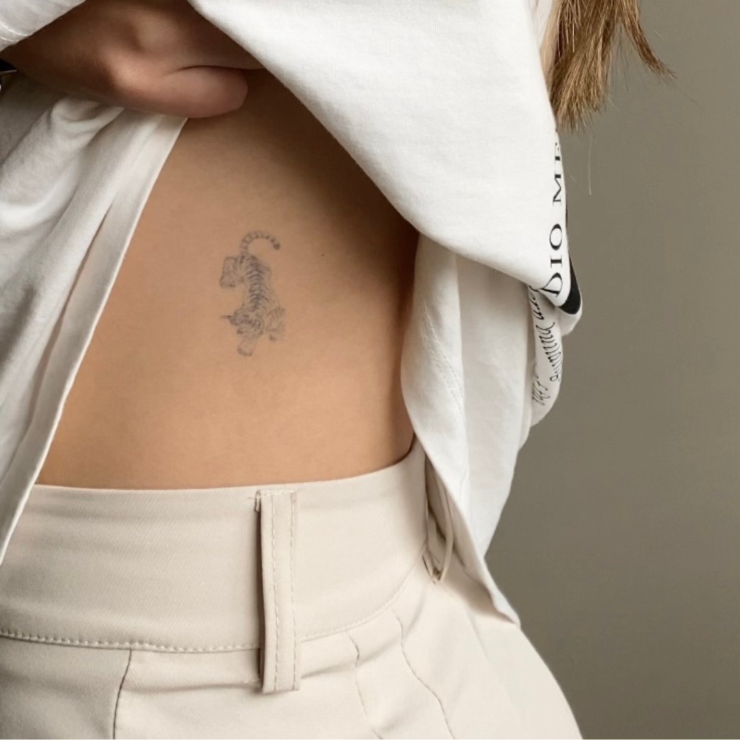 Tatuagem temporária de tigre