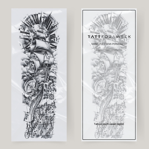 Marinheiro de manga de tatuagem Nep