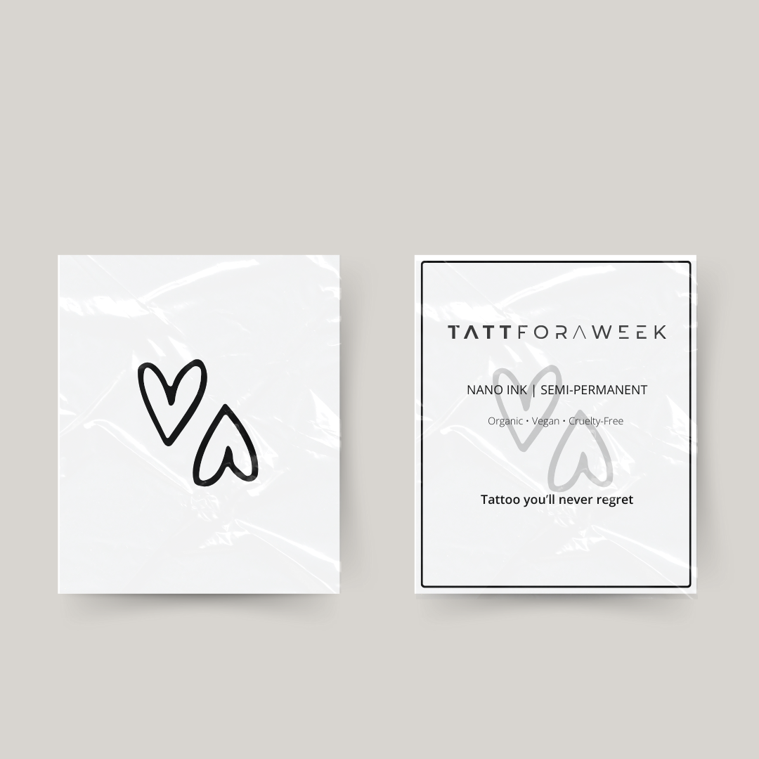 Tatuagem temporária 2 corações