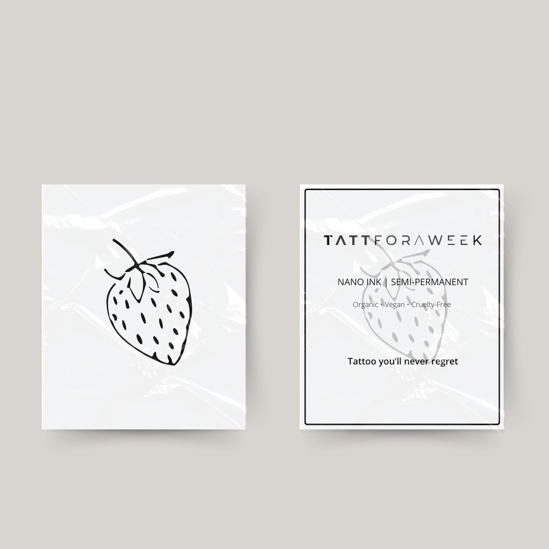 Tatuagem temporária morango