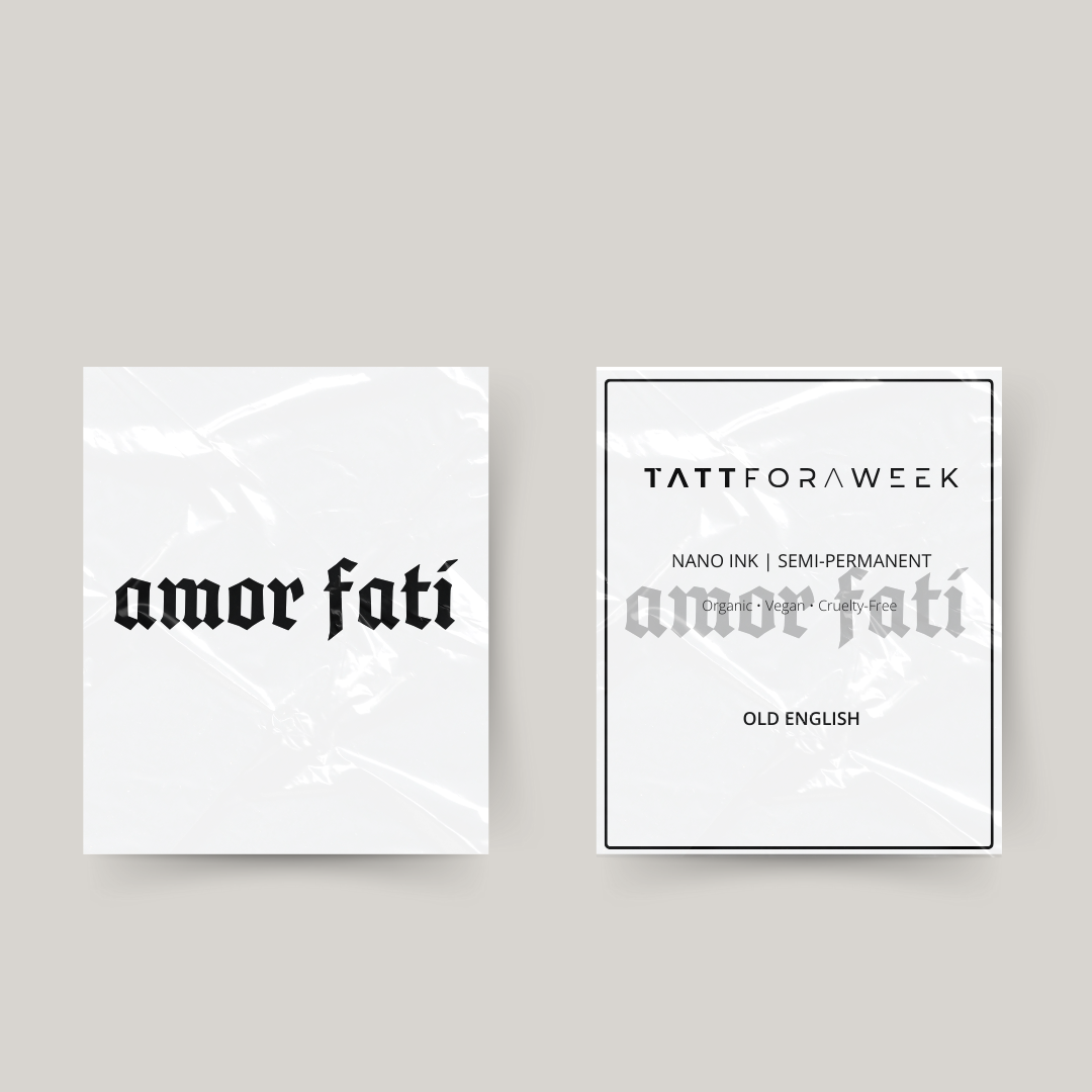 Tatuagem temporária amor fati