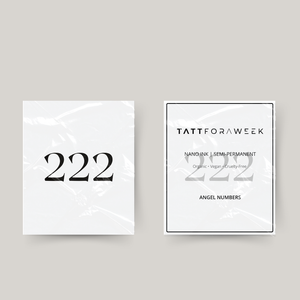 Tatuagem temporária números de anjo 222
