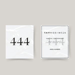 Tatuagem temporária números de anjo 444