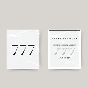 Tatuagem temporária números angelicais 777
