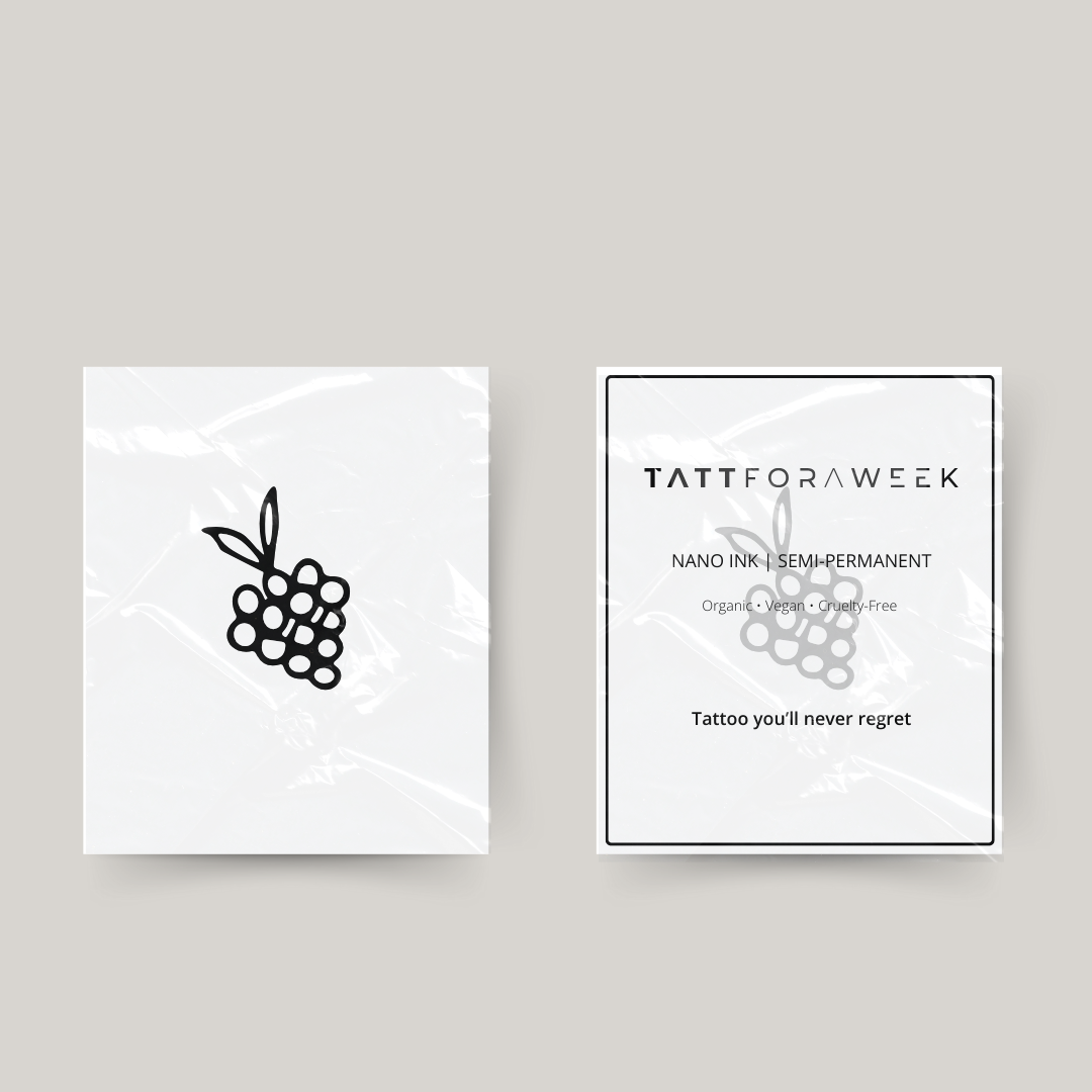 Tatuagem temporária de uvas