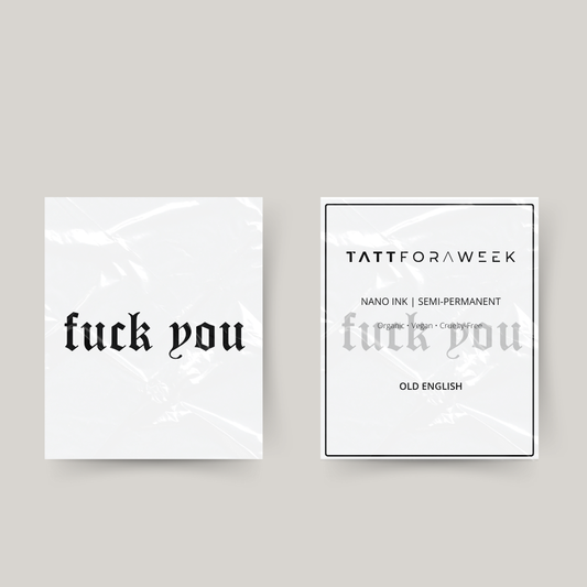 Tijdelijke tattoo fuck you