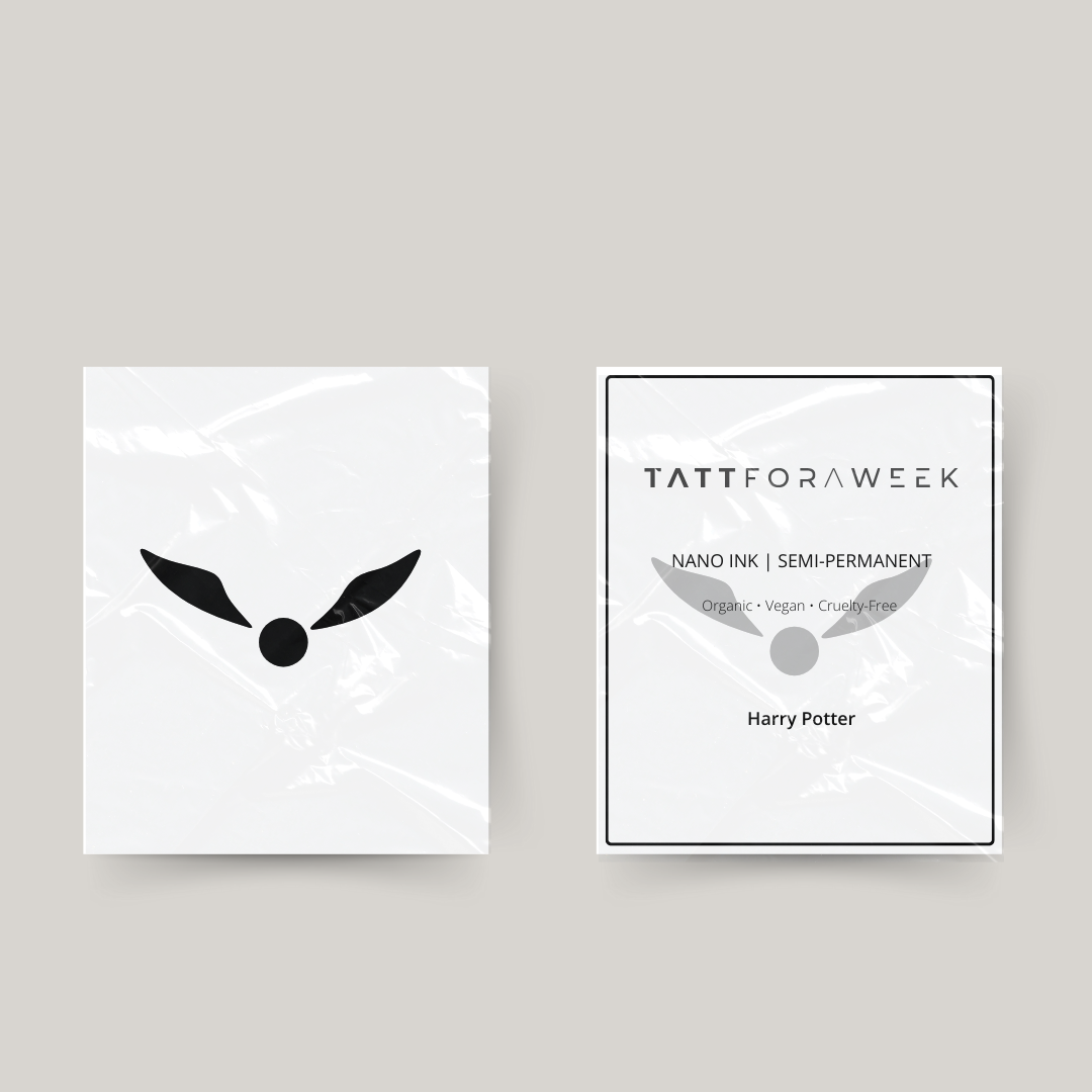 Tatuagem temporária dourada Harry Potter