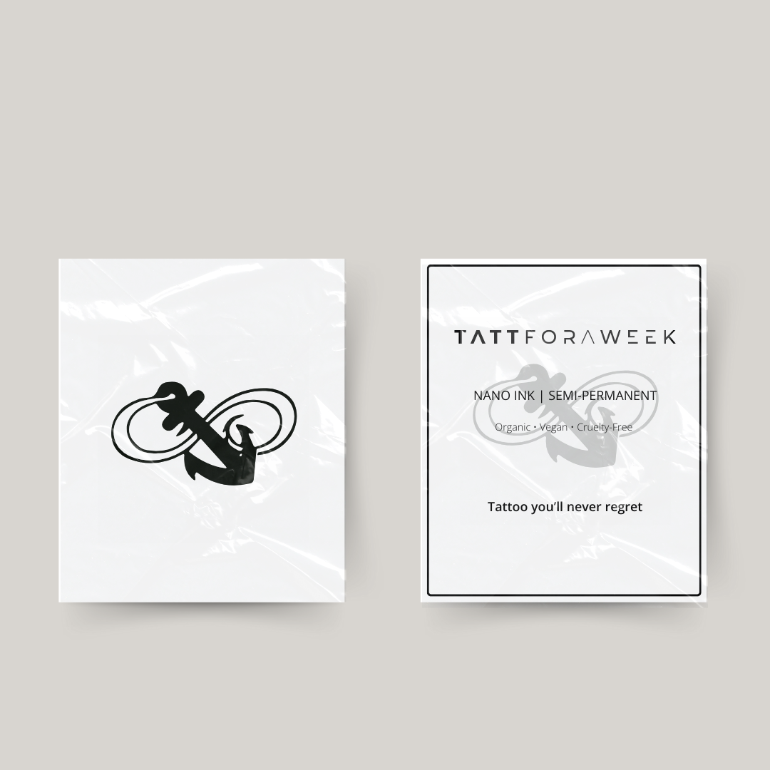 Tatuagem temporária infinito âncora