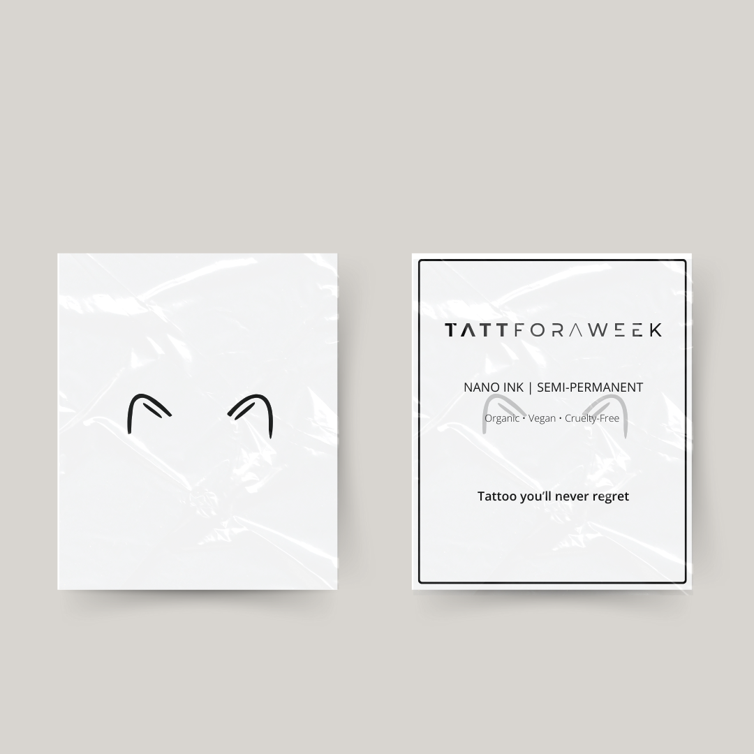 Tatuagem temporária orelhas de gato