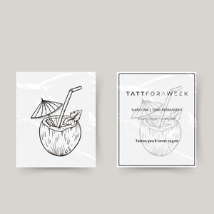 Tatuagem temporária de coco