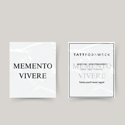 Tatuagem temporária momento vivere