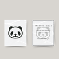 Tatuagem temporária rosto de panda
