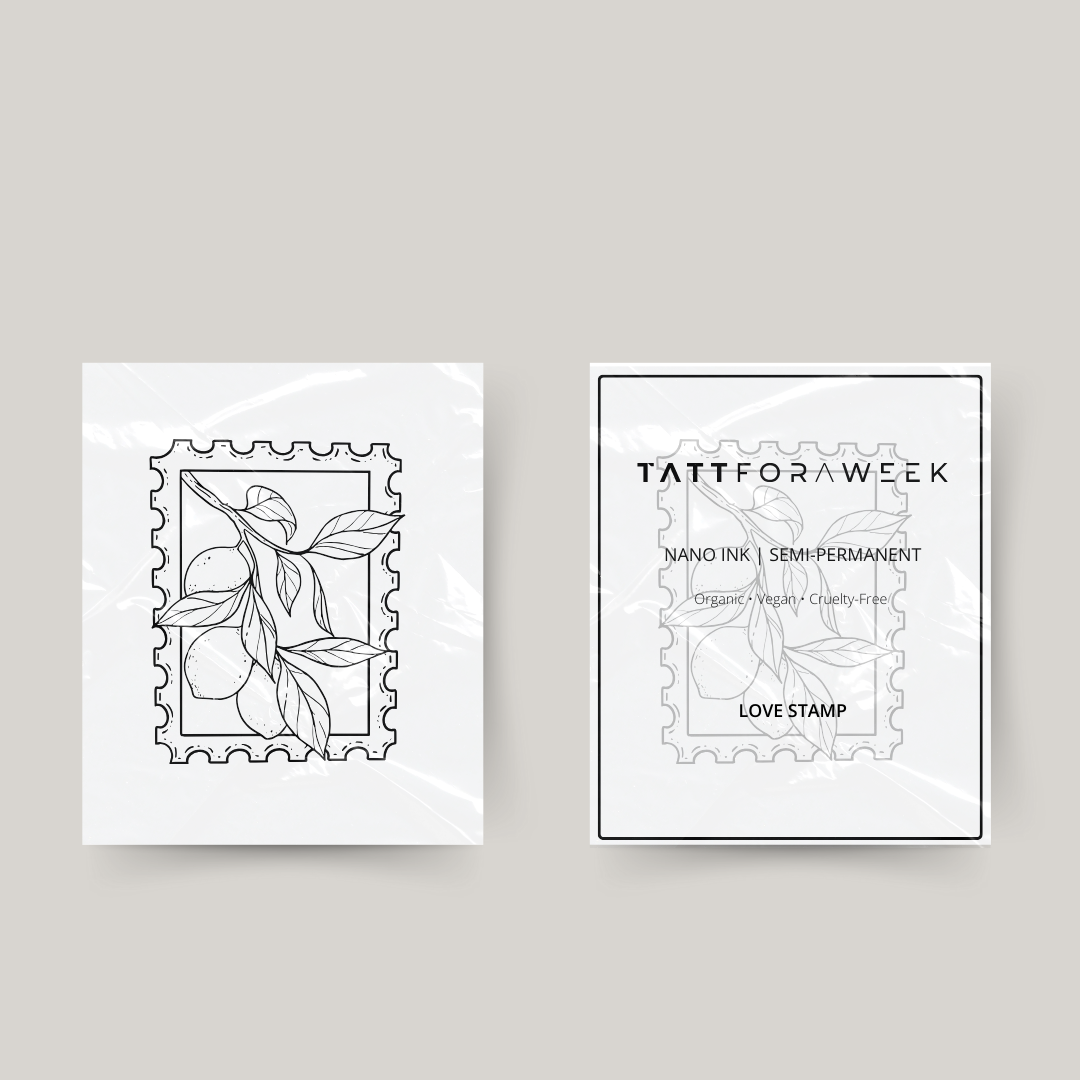 Tijdelijke tattoo postzegel citroenen